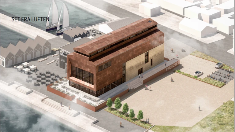 Visualisering af kommende Kulturhus på Havnen
