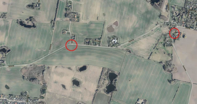 Kort med markering af nedlagte busstoppesteder